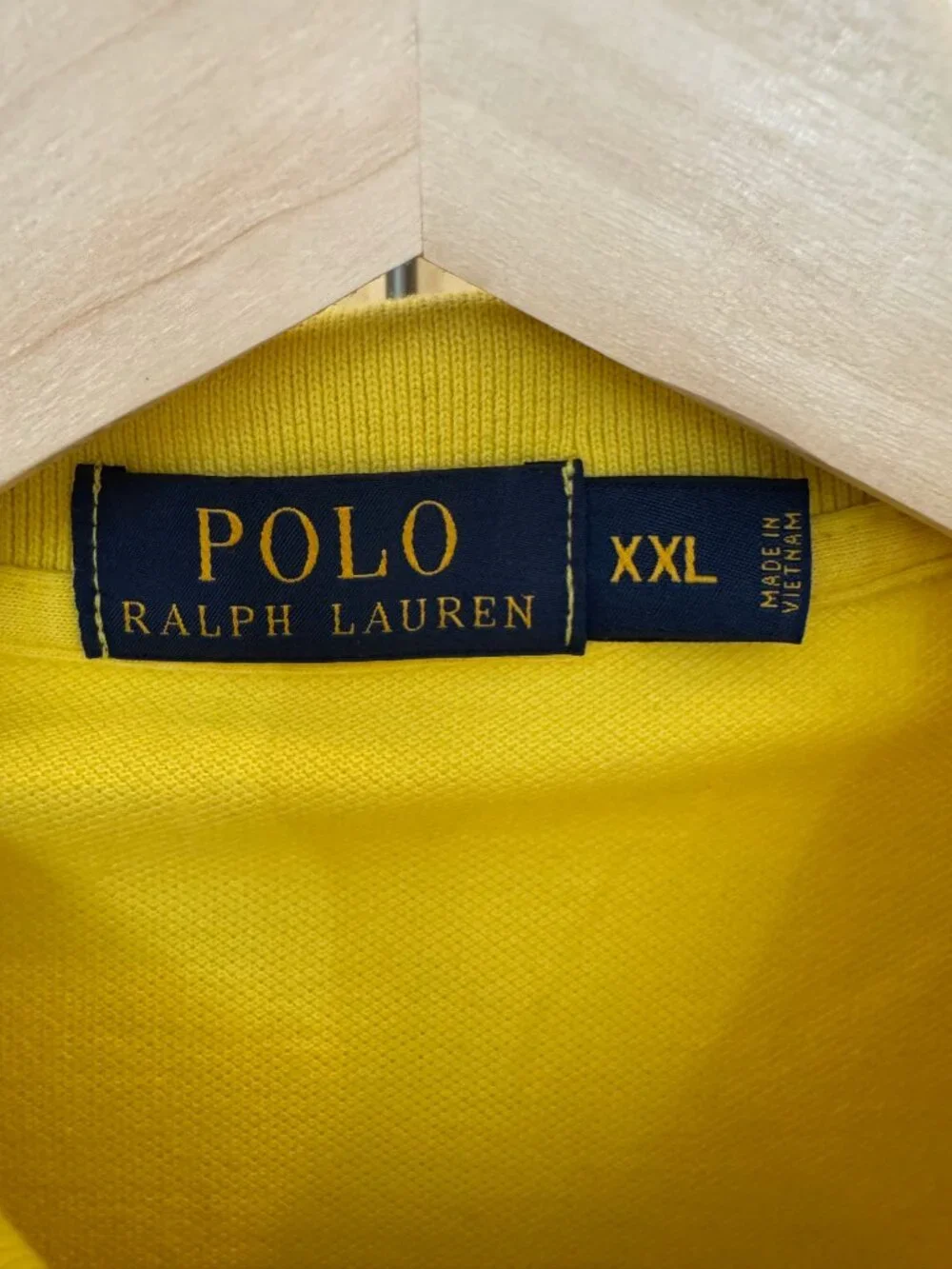 Polo Ralph Lauren Men’s XXL Yellow Navy Pony Mesh Polo Shirt